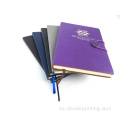 Impresión de libro de cuaderno de portada de cuero PU personalizado